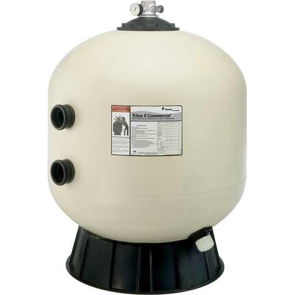 Pentair's Triton C series hi-rate swimming pool sand filters.